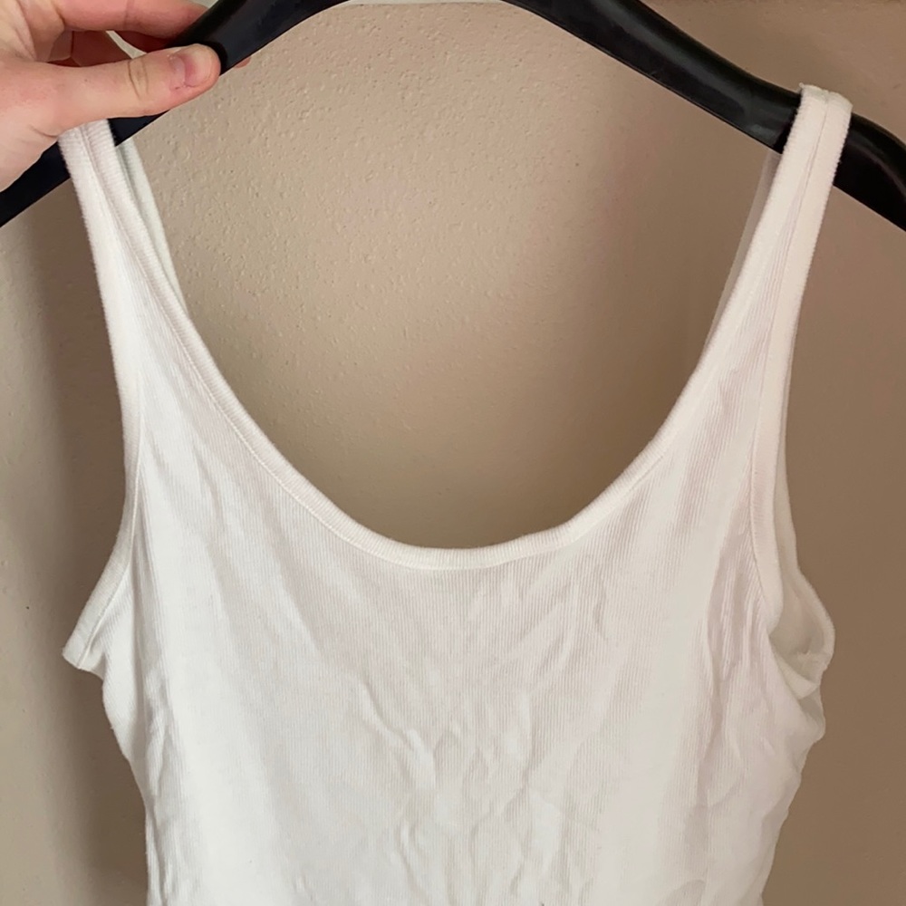 Free People Simple White Tank Bodysuit